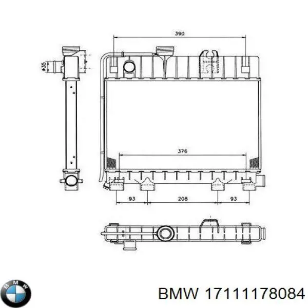 17111178084 BMW Радиатор основной