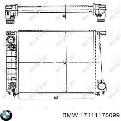 Радиатор 17111178099 BMW