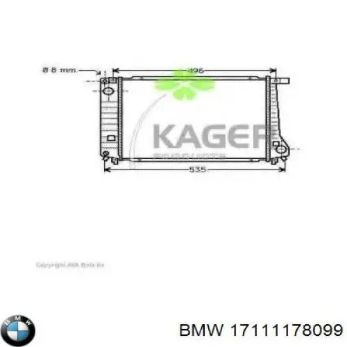 Радиатор охлаждения двигателя BMW 17111178099 цена, от 74.24 USD