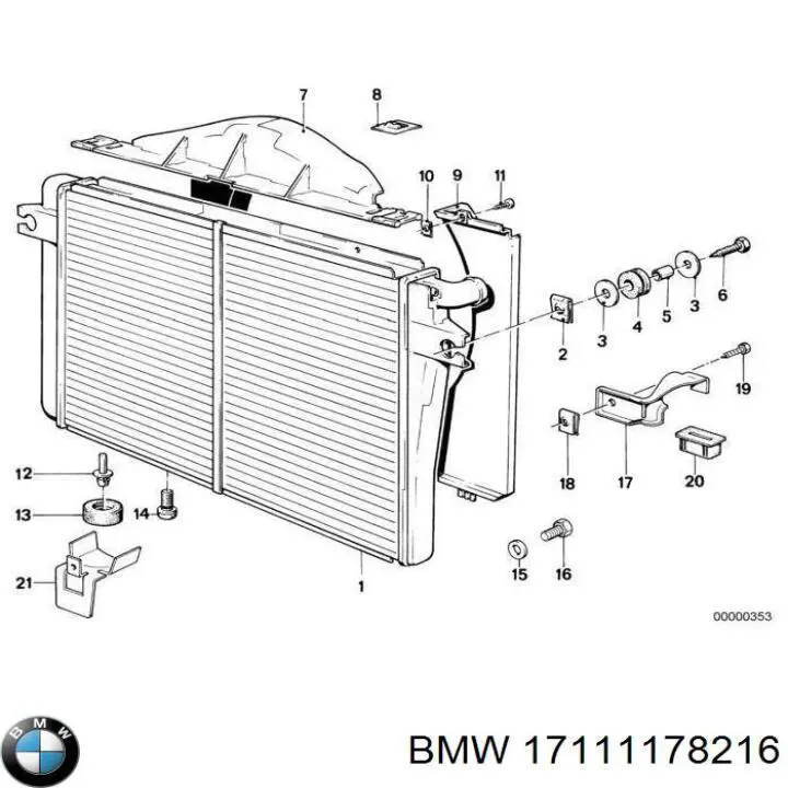 17111178216 BMW радиатор
