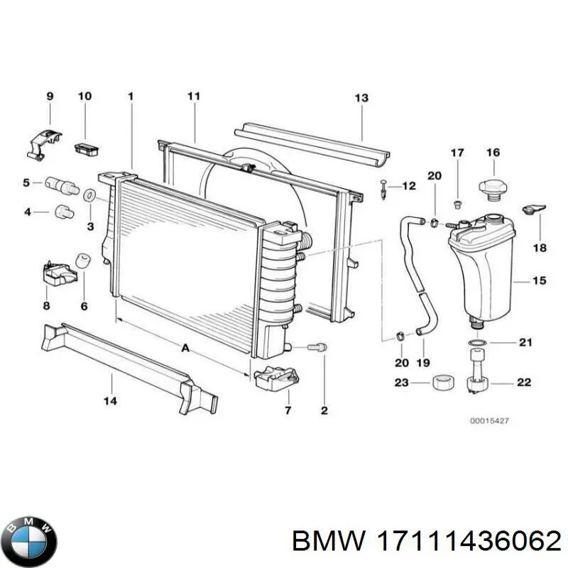 Радиатор 17111436062 BMW