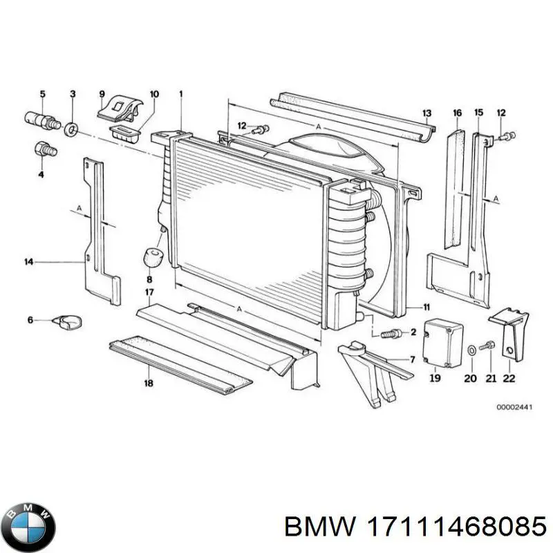 17111468085 BMW крышка расширительного бачка