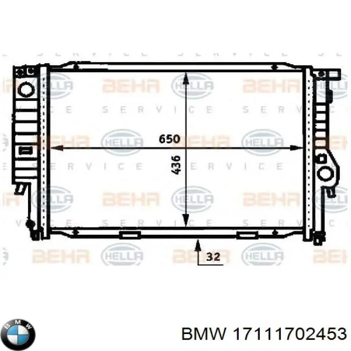 17111702453 BMW Радиатор основной