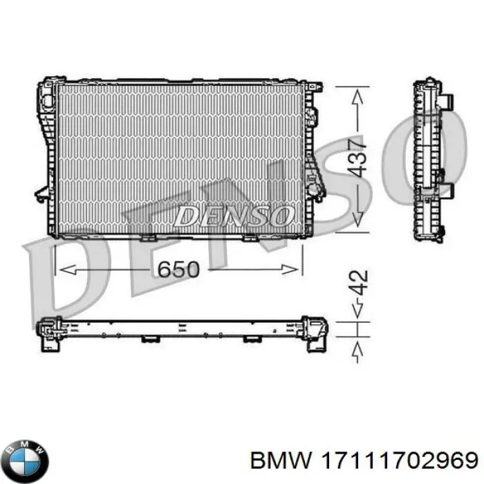 17111702969 BMW Радиатор основной