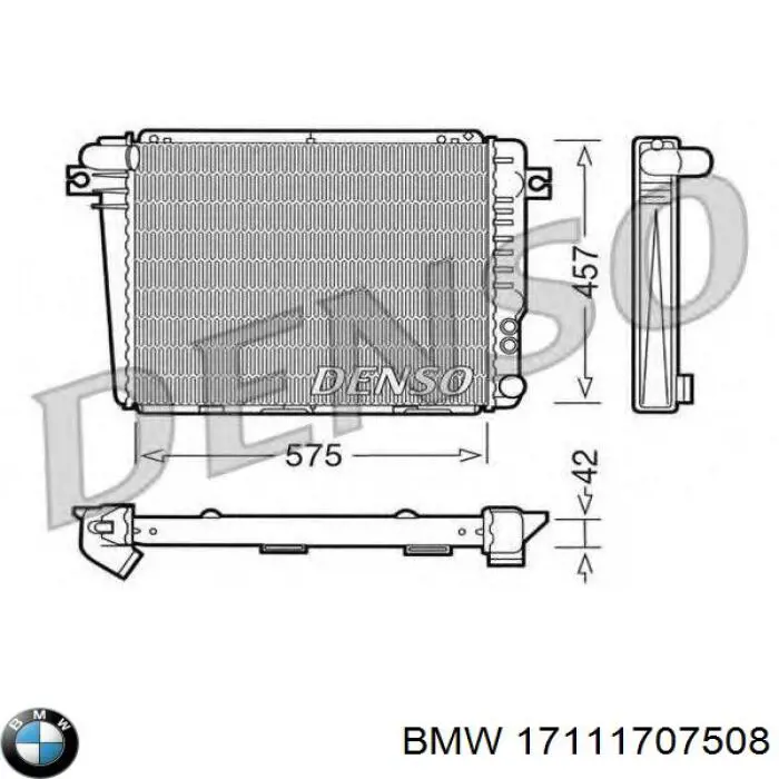 17111707508 BMW радиатор