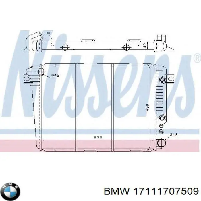 Купить 17111707509 BMW Радиатор водяной
