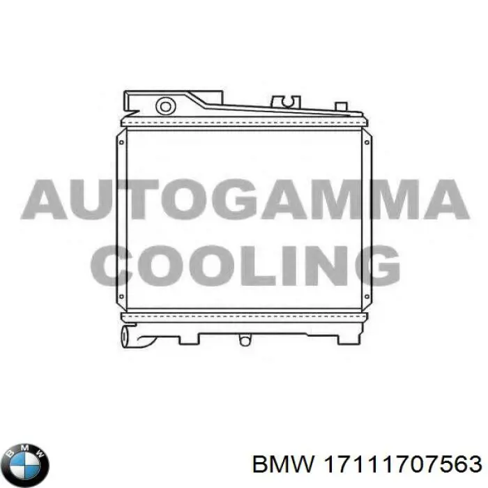 Радиатор 17111707563 BMW