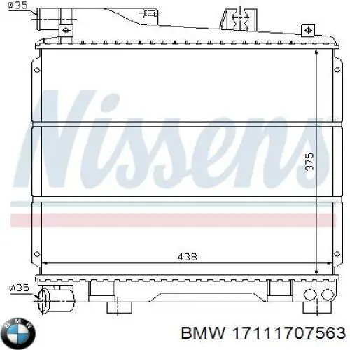 Купить 17111707563 BMW Радиатор водяной