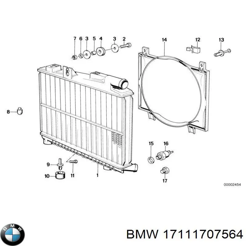 17111709351 BMW радиатор