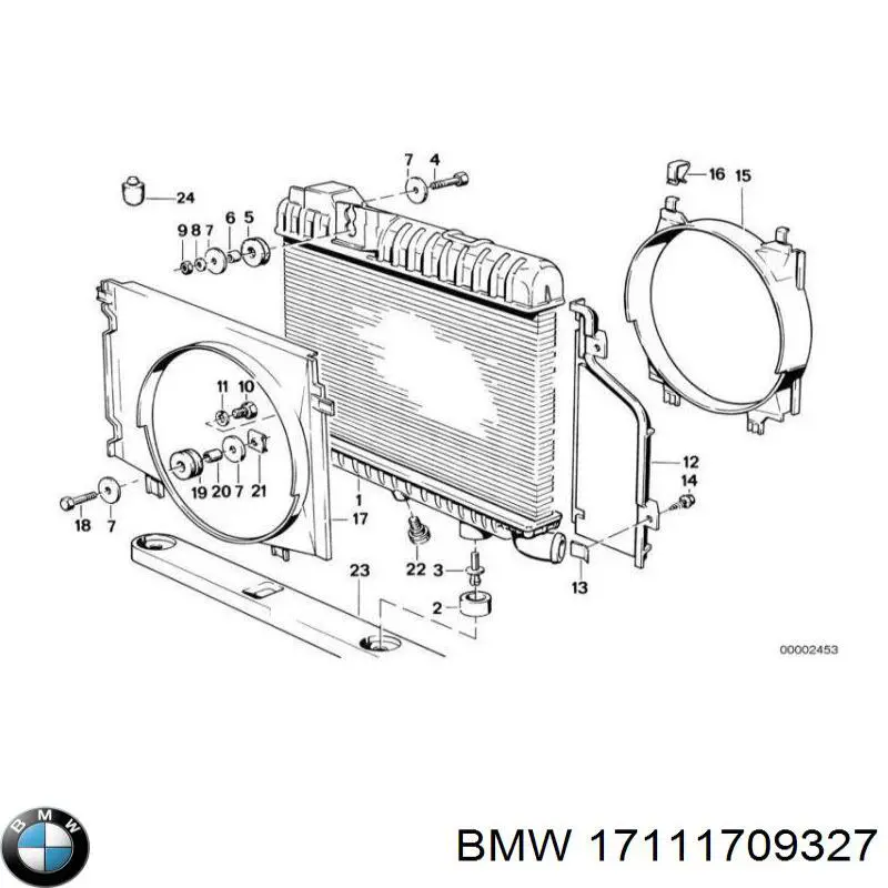 17111709327 BMW Радиатор основной