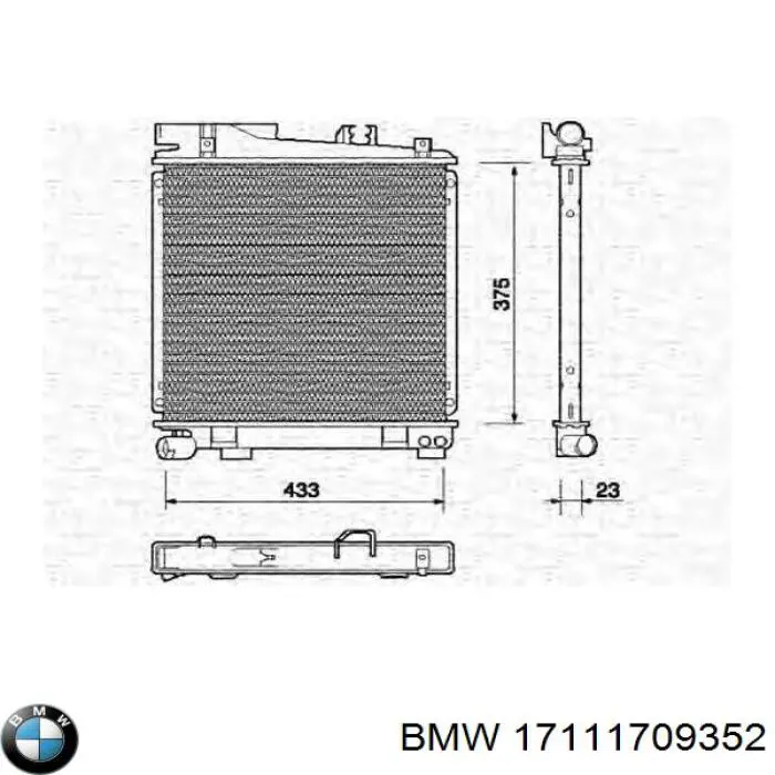 Радиатор 17111709352 BMW