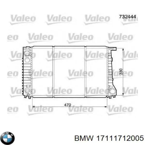 Купить 17111712005 BMW Радиатор водяной