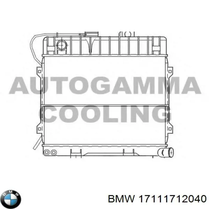 Радиатор охлаждения двигателя BMW 17111712040 цена, от 187.36 USD