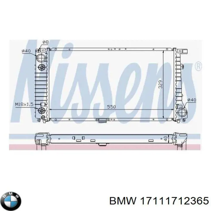 17111712365 BMW Радиатор основной