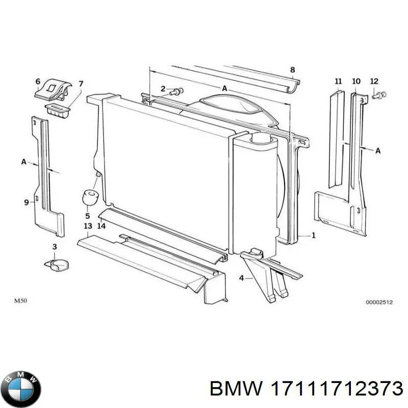 Диффузор вентилятора BMW 17111712373