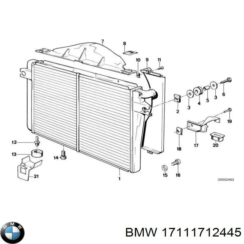17111712445 BMW Радиатор основной