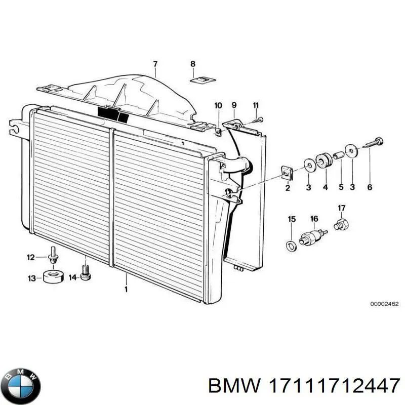 17111712447 BMW Радиатор основной