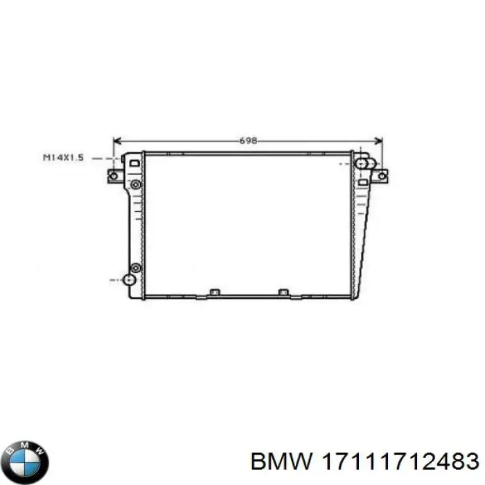 Радиатор охлаждения двигателя BMW 17111712483 цена, от 185.12 USD