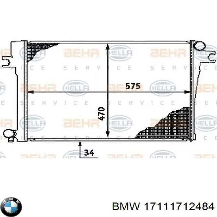 17111712484 BMW Радиатор основной