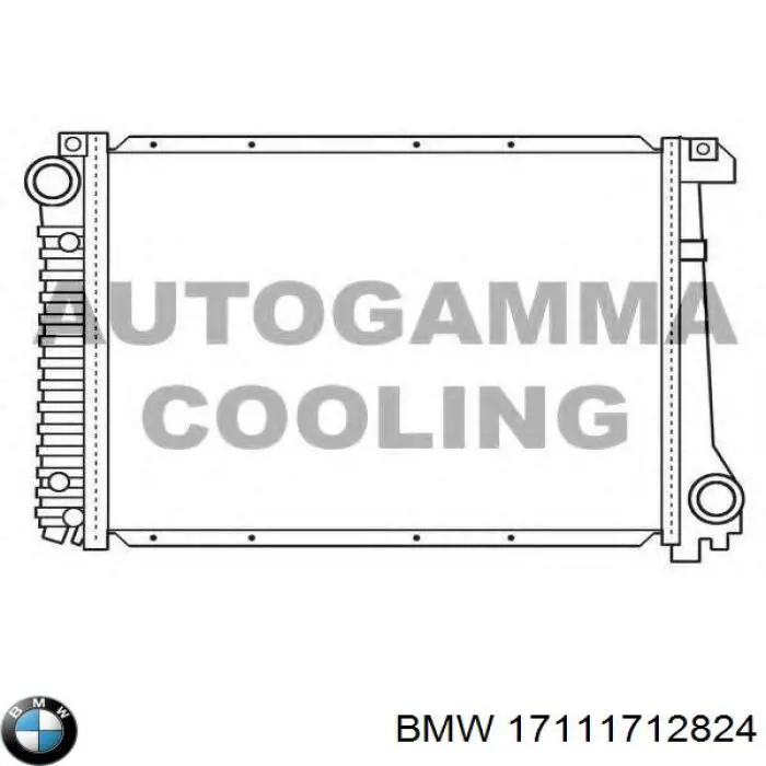 Радиатор 17111712824 BMW