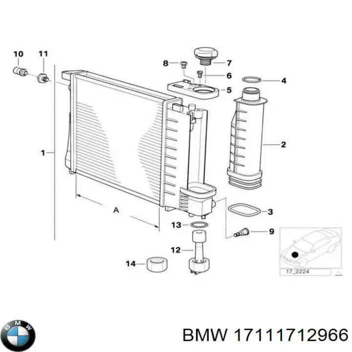 Прокладка крышки расширительного бачка BMW 17111712966 цена, от 4.95 USD