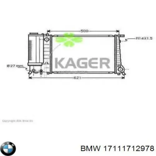 Купить 17111712978 BMW Радиатор водяной