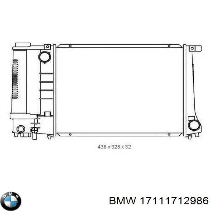 Радиатор охлаждения двигателя BMW 17111712986 цена, от 131.26 USD