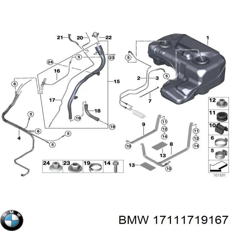 Крышка радиатора 17111719167 BMW