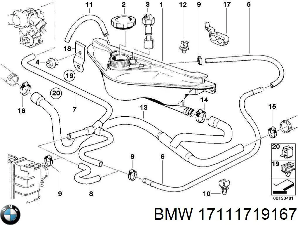 Пробка радиатора BMW 17111719167