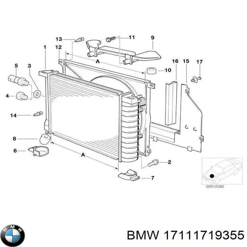 17111719355 BMW радиатор