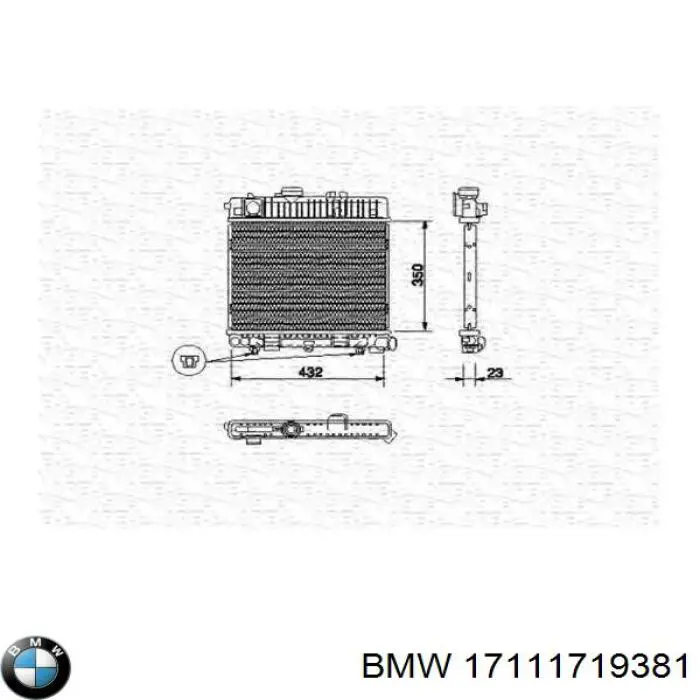 17111719381 BMW Радиатор основной