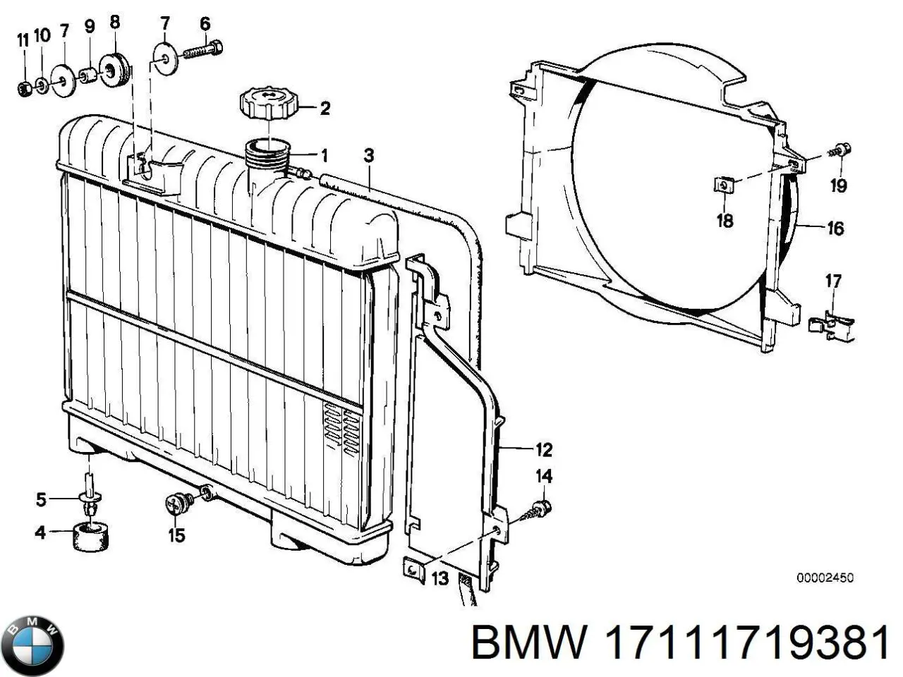 17111719381 BMW радиатор