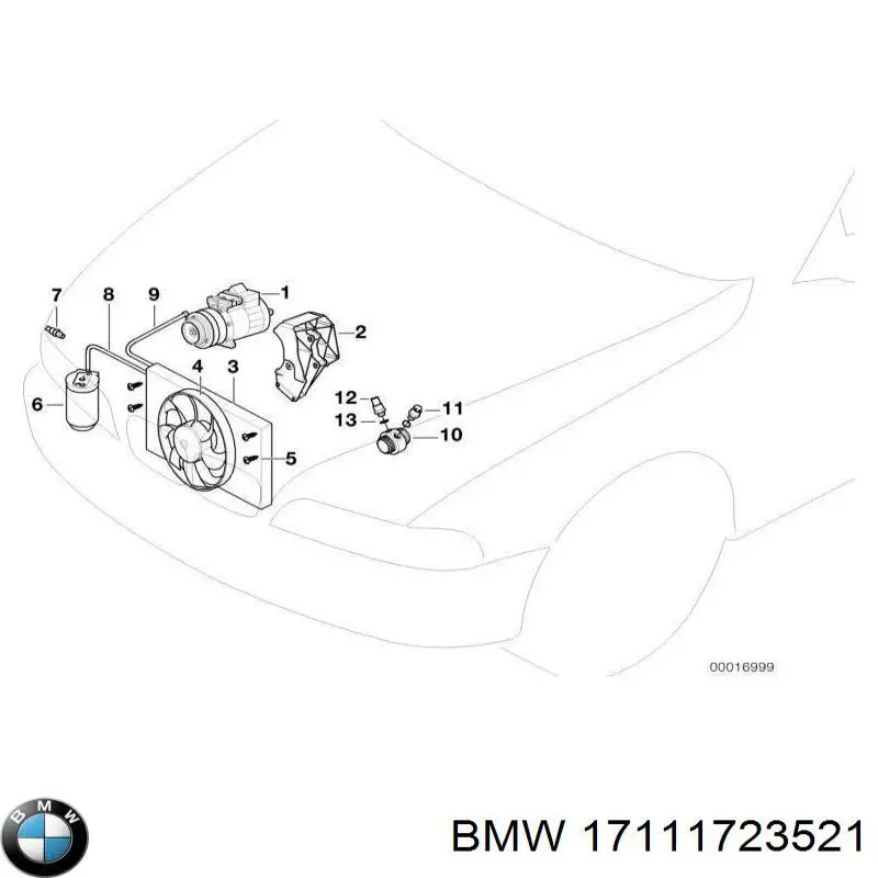 Купить 17111723521 BMW Шланг расширительного бачка верхний