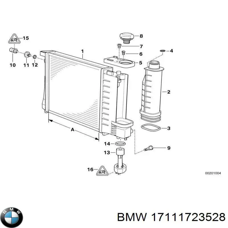 Радиатор охлаждения двигателя BMW 17111723528 цена, от 115.24 USD