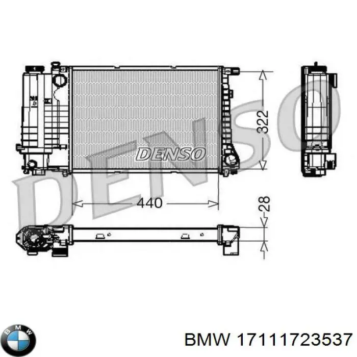 Купить 17111723537 BMW Радиатор водяной