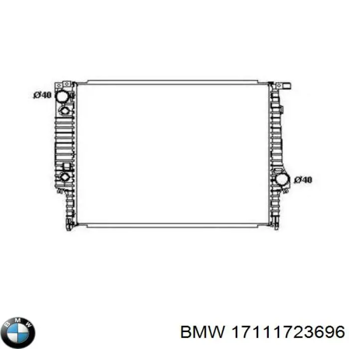 Радиатор 17111723696 BMW