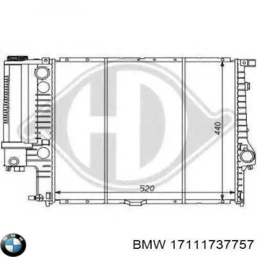 Купить 17111737757 BMW Радиатор водяной