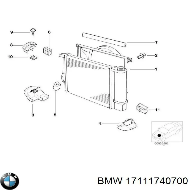 7001747 Autotechteile Рамка вентилятора
