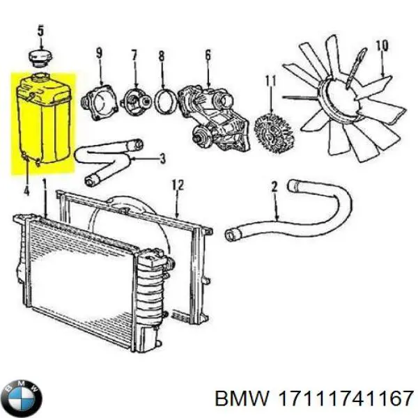 Botella de refrigeración 17111741167 BMW