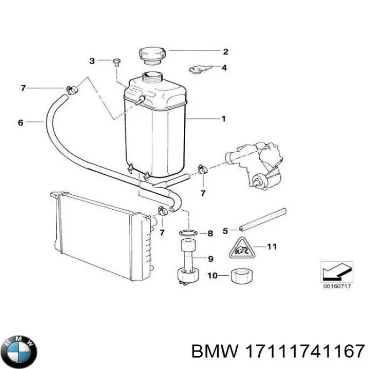 Расширительный бачок BMW 17111741167