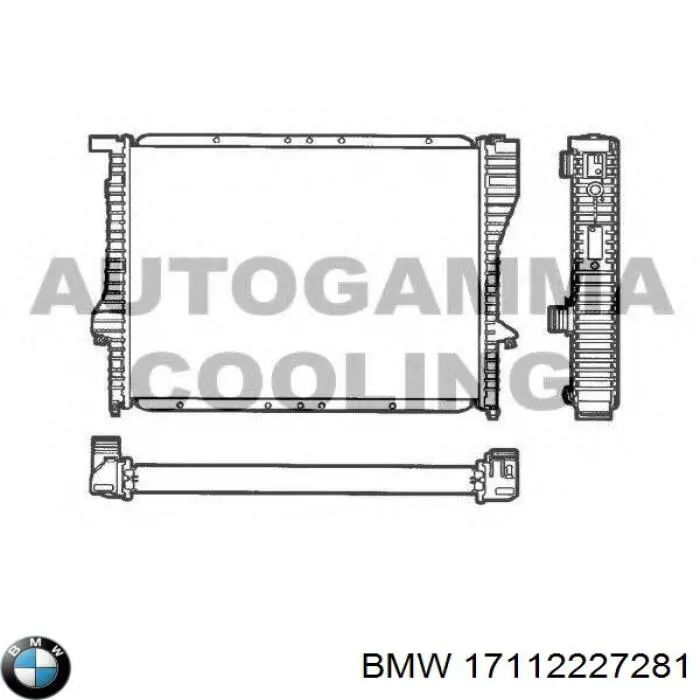 Радиатор 17112227281 BMW