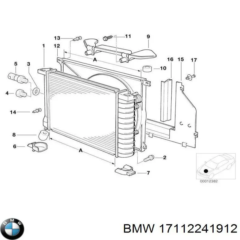 Купить 17112241912 BMW Радиатор водяной