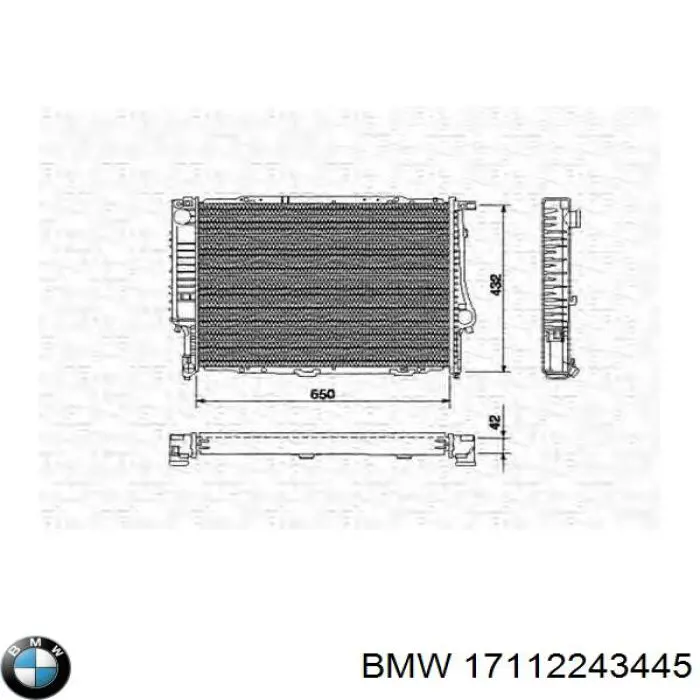 Радиатор 2243445 BMW