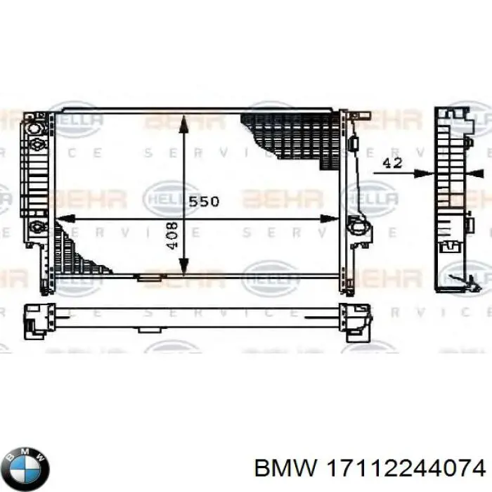 Радиатор 17112244074 BMW