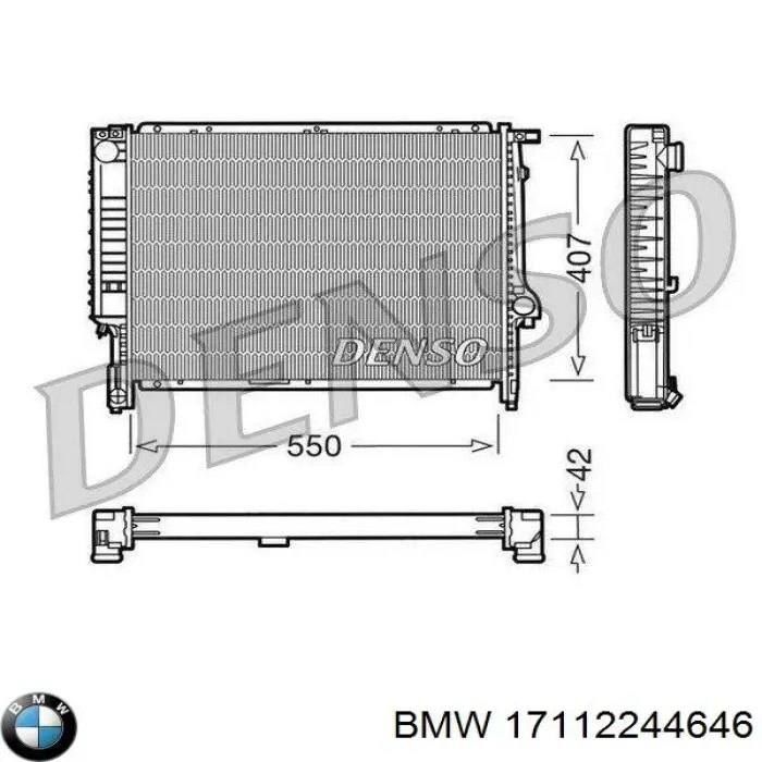 Радиатор 17112244646 BMW