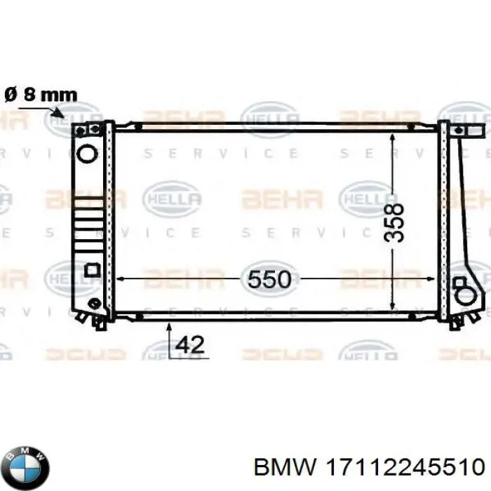 Купить 17112245510 BMW Радиатор водяной