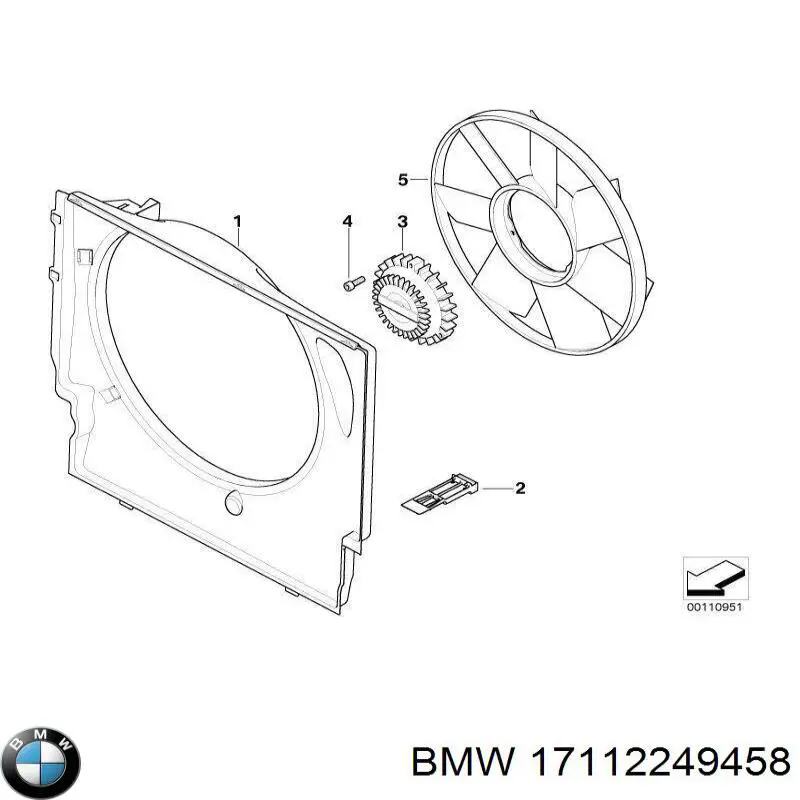 Диффузор радиатора 17112249458 BMW