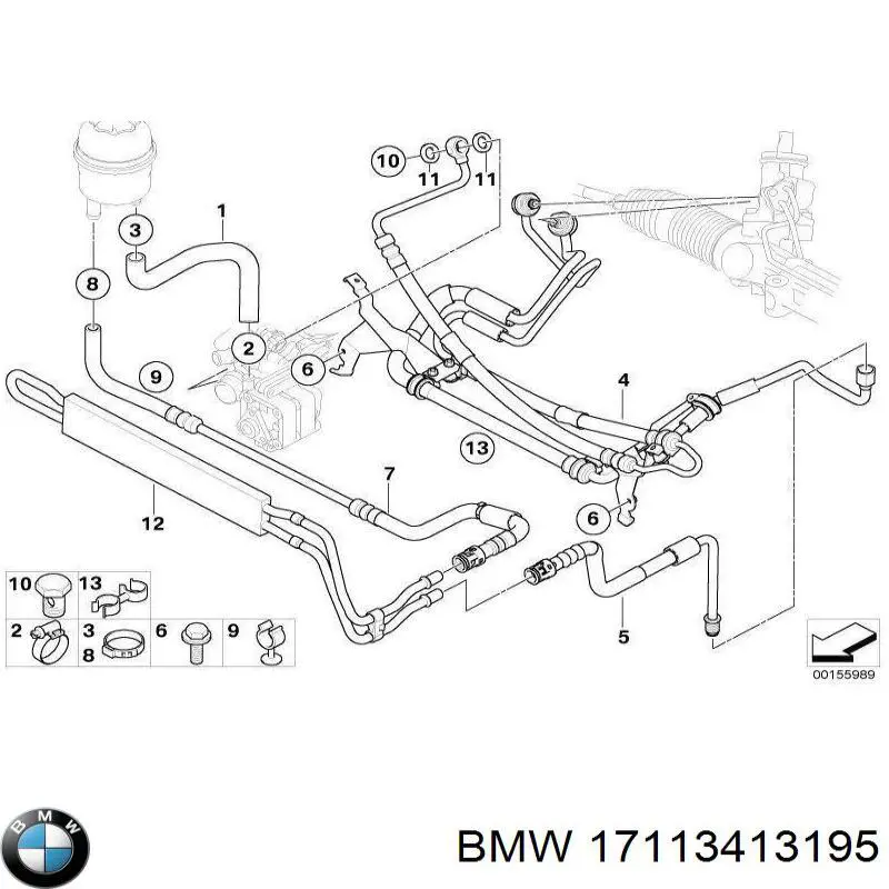 Радиатор ГУР на BMW X3 (E83) купить.