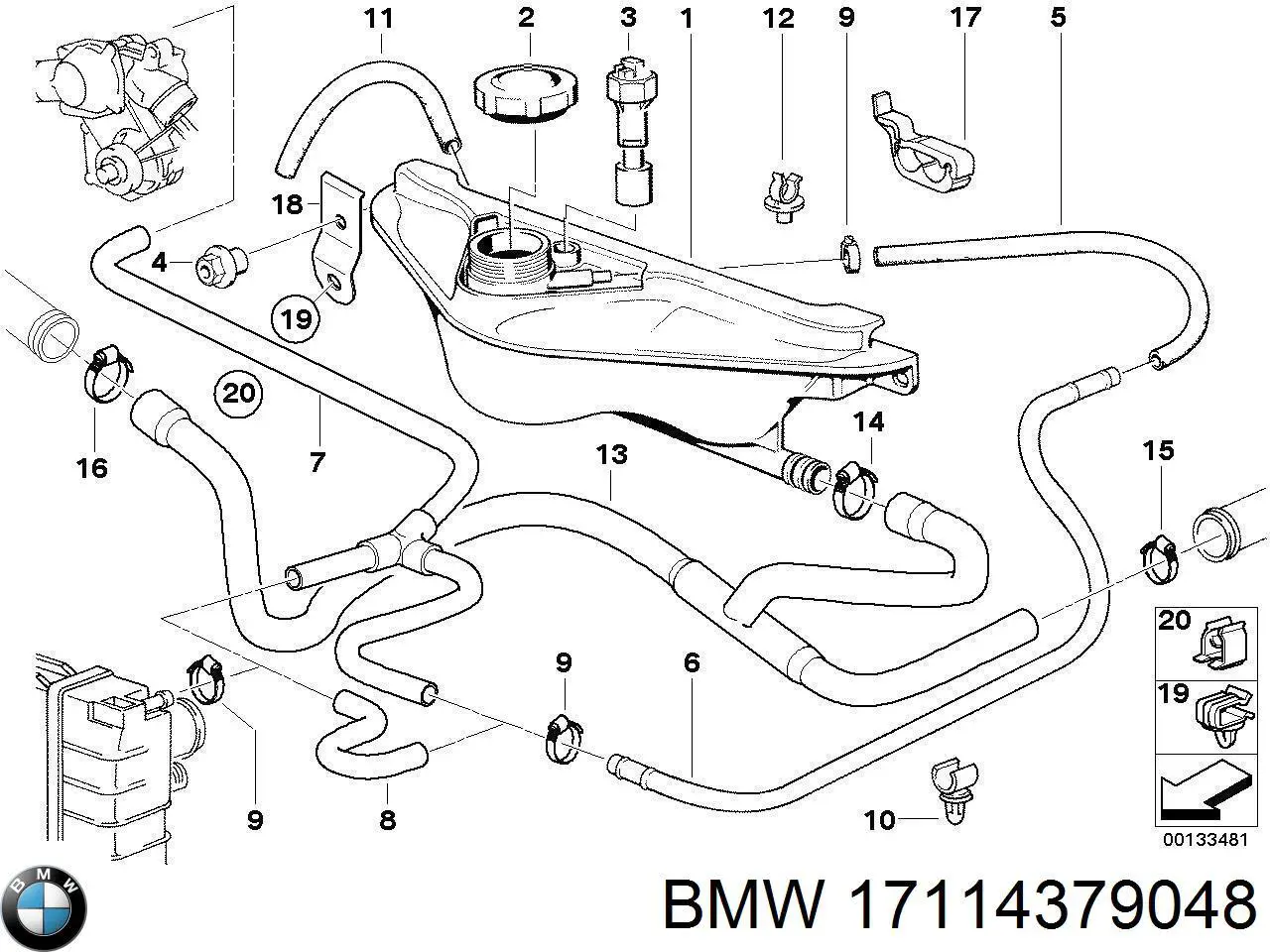 17114379048 BMW Крышка бачка радиатора