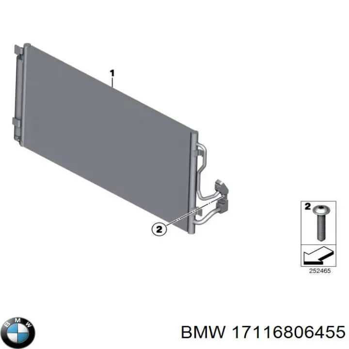 Конденсатор кондиционера BMW 17116806455 цена, от 124.19 USD